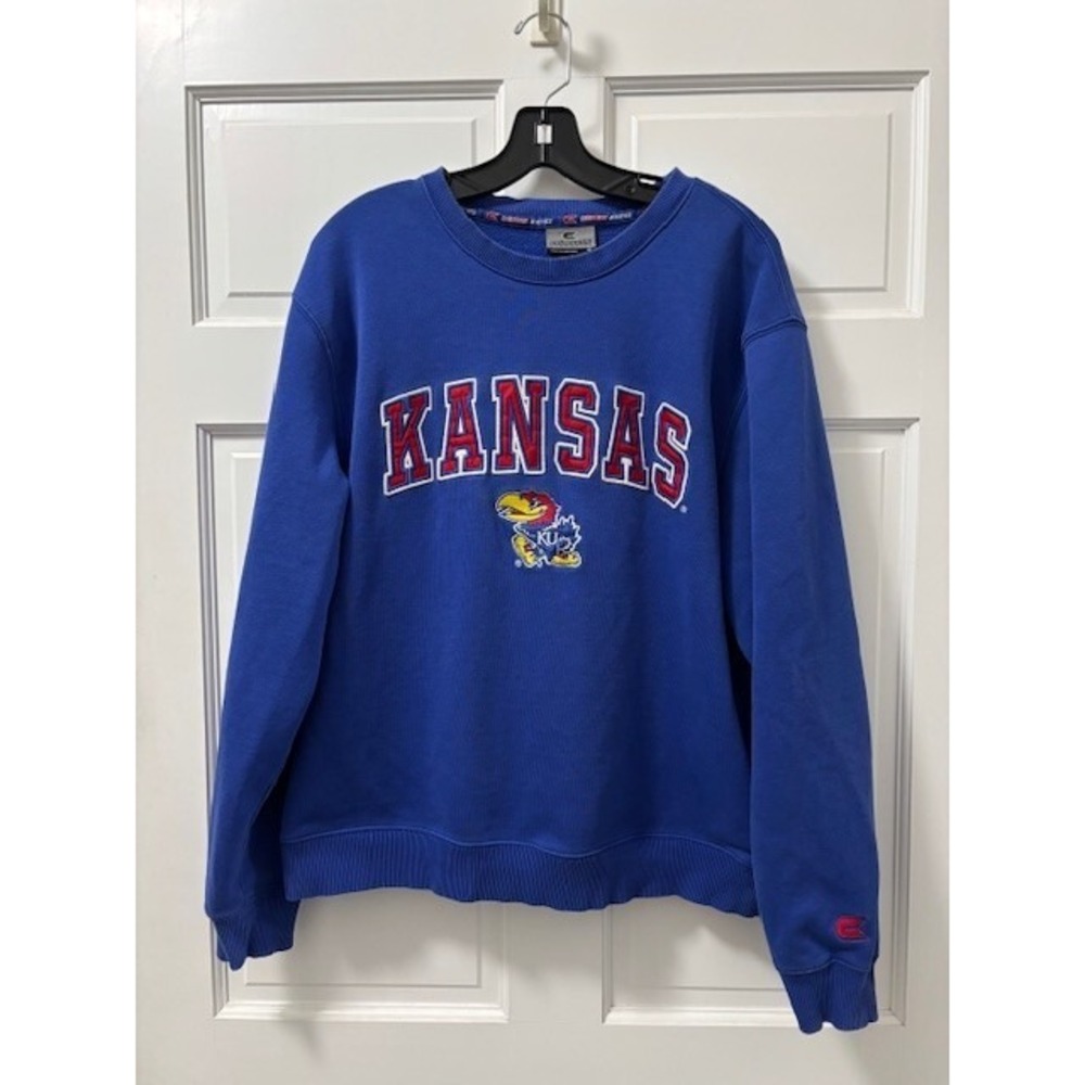 Large KU Kansas University Colosseum Athletics Crewneck Sweater